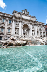 Fototapeta na wymiar Fontana di Trevi. Trevi Fountain, Rome, Italy