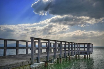Obraz premium pontile nel lago