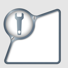 vector abstract frame with screws and spanner