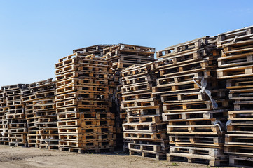 Pile of wooden pallet
