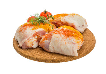 Raw chicken thigh