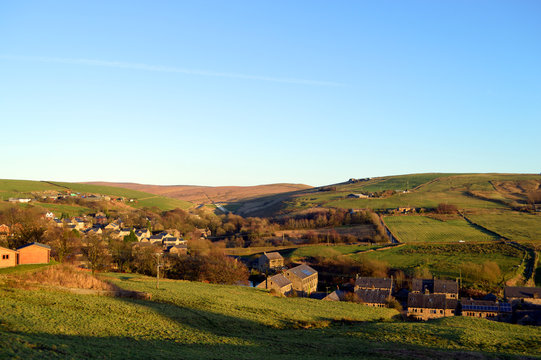 Denshaw village in Saddleworth