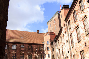 Fototapeta na wymiar Blick auf den Turm von Schloss Koldinghus in Kolding - Dänemark