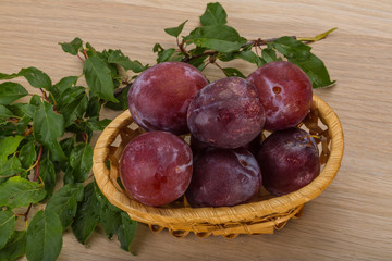 Fresh plums