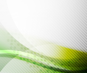 Green and yellow wave layout