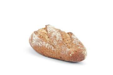 Fresh bread on white background.