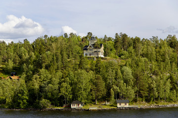 Fototapeta na wymiar Landscape on Stockholm archipelago in Baltic sea