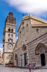 Fototapeta na wymiar Bell Tower,Astronomical clock in the Messina Cathedral