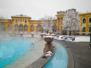 Zelfklevend Fotobehang Szechenyi thermaal bad in Boedapest © neirfy