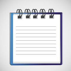 Vector notebook on a spring with clean sheets
