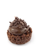pasticcino con base di biscotto e ganache al cioccolato