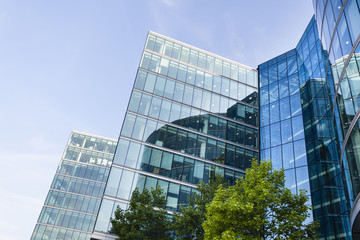Fototapeta na wymiar Modern glass facades in London