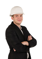 Confident man wearing a hardhat