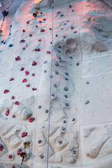 Lights and Bells on Rock Climbing Wall