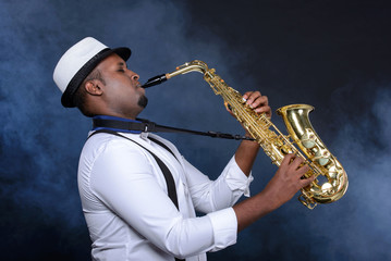 Plakat Saxophone player