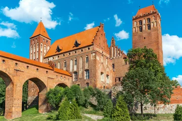 Papier peint adhésif Château Kwidzyn medieval castle made of brick. Poland