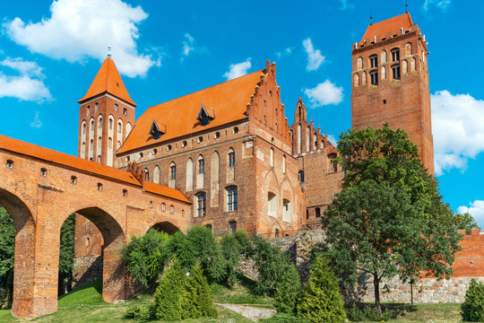 Kwidzyn medieval castle made of brick. Poland