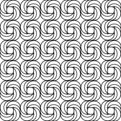 Black and white seamless pattern with spiral line