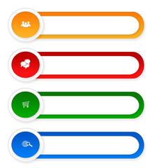 Obraz premium Colorful rounded buttons for Web page menu or marketing