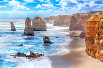 Fototapeten Zwölf Apostel entlang der Great Ocean Road in Australien © thakala
