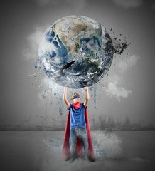 Little superhero saves the world