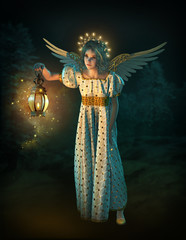 Fototapeta premium Christmas Angel, 3d CG