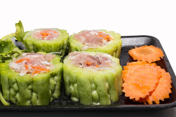 Gourd Stuffed Pork isolate on white