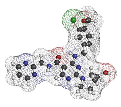 Avanafil erectile dysfunction drug molecule. PDE5 inhibitor.