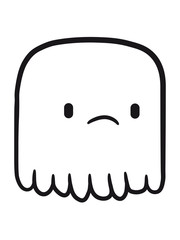 Trauriger süßer niedlicher kleiner Geist