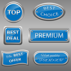 Vector seals-stickers set