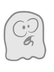 Fragender verblüffter erschrockener Geist