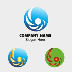 Circle icon spiral sign vector