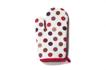 oven gloves in color polka dot