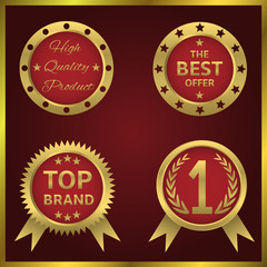 Vector seals-stickers set