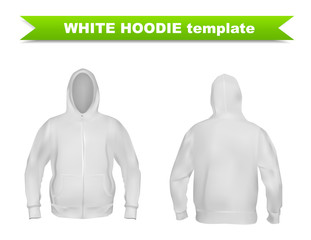 White hoodie template