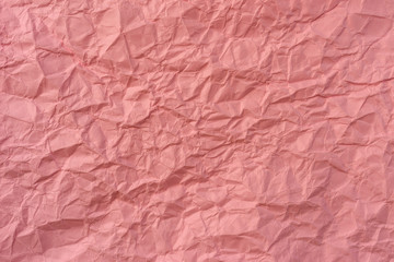 texture of wrinkled pink paper