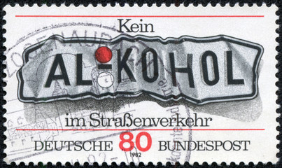 stamp printed in Germany shows kein ALKOHOL