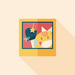 newborn photo flat icon with long shadow,eps10