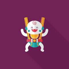 baby flat icon with long shadow