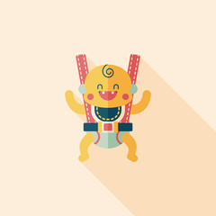 baby flat icon with long shadow