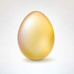 Golden egg, isolated on white background