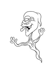 Lustiger frecher ulkiger Geist