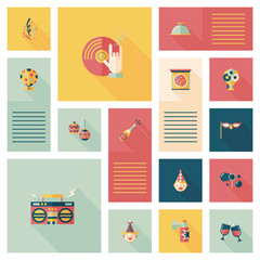 happy birthday flat ui background , eps10