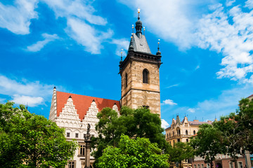 Fototapeta na wymiar The New Town Hall in Prague