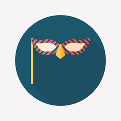 party mask flat icon with long shadow,eps10