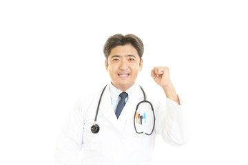 Fototapeta premium ガッツポーズの医師