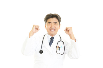 Fototapeta premium ガッツポーズの医師
