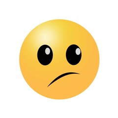 Isolated upset smiley