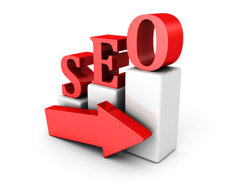 rising graph with arrow SEO concept