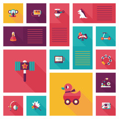 kid toys flat app ui background,eps10